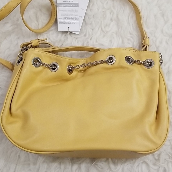 💕LANCASTER PARIS💕 Yellow Leather Shoulder Bag
